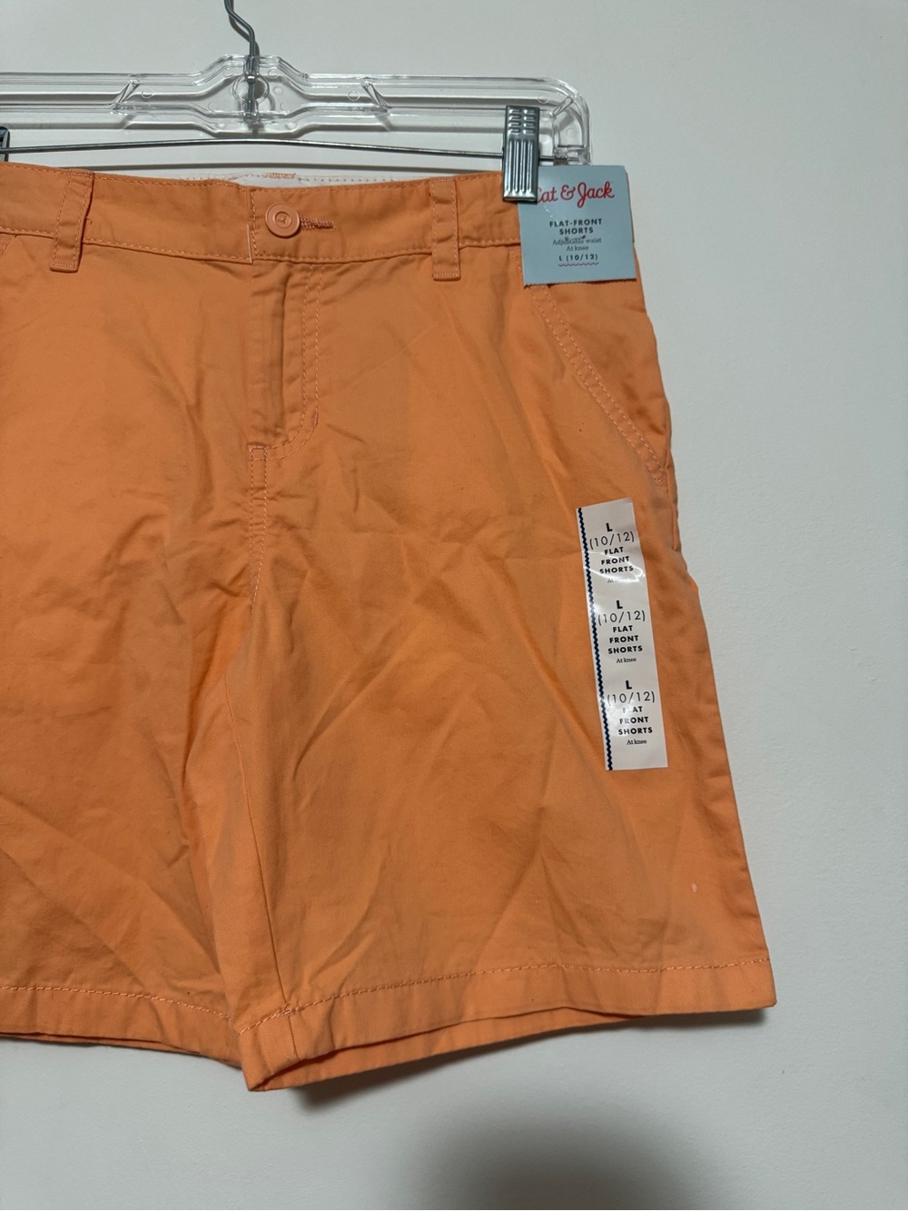 NWT Boy’s Cat & Jack coral Flat Front Shorts Size L (10/12) - Picture 5 of 15